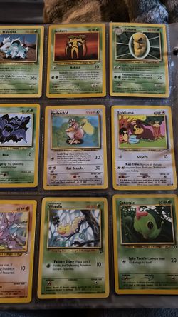 Vintage Pokemon cards with binder