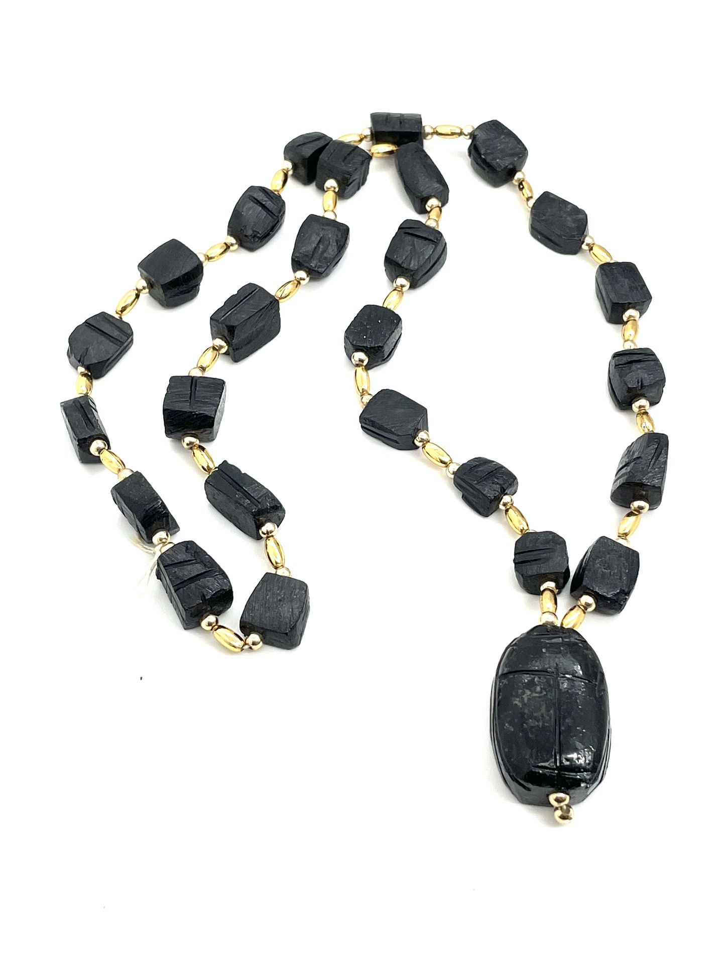 Egyptian Revival Scarab Necklace