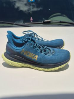 Blue Hoka One One Mach 4 running shoe size 12