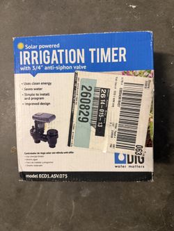 DIG Solar Powered Timer Irrigation Controller with Anti-Siphon Valve
