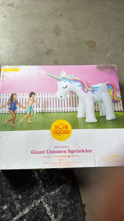 Giant unicorn sprinkler