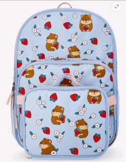 Cappy Berry Capybara Backpack & Lunch Set, Blue