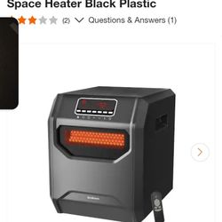 Electric 6 Element Infrared Space Heater Black