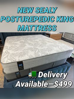 NEW SEALY POSTUREPEDIC KING MATTRESS