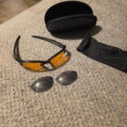 OAKLEY VINTAGE SUNGLASSES FRAME HALF JACKET 1.0 METALLIC BLACK COLOR RARE Orange