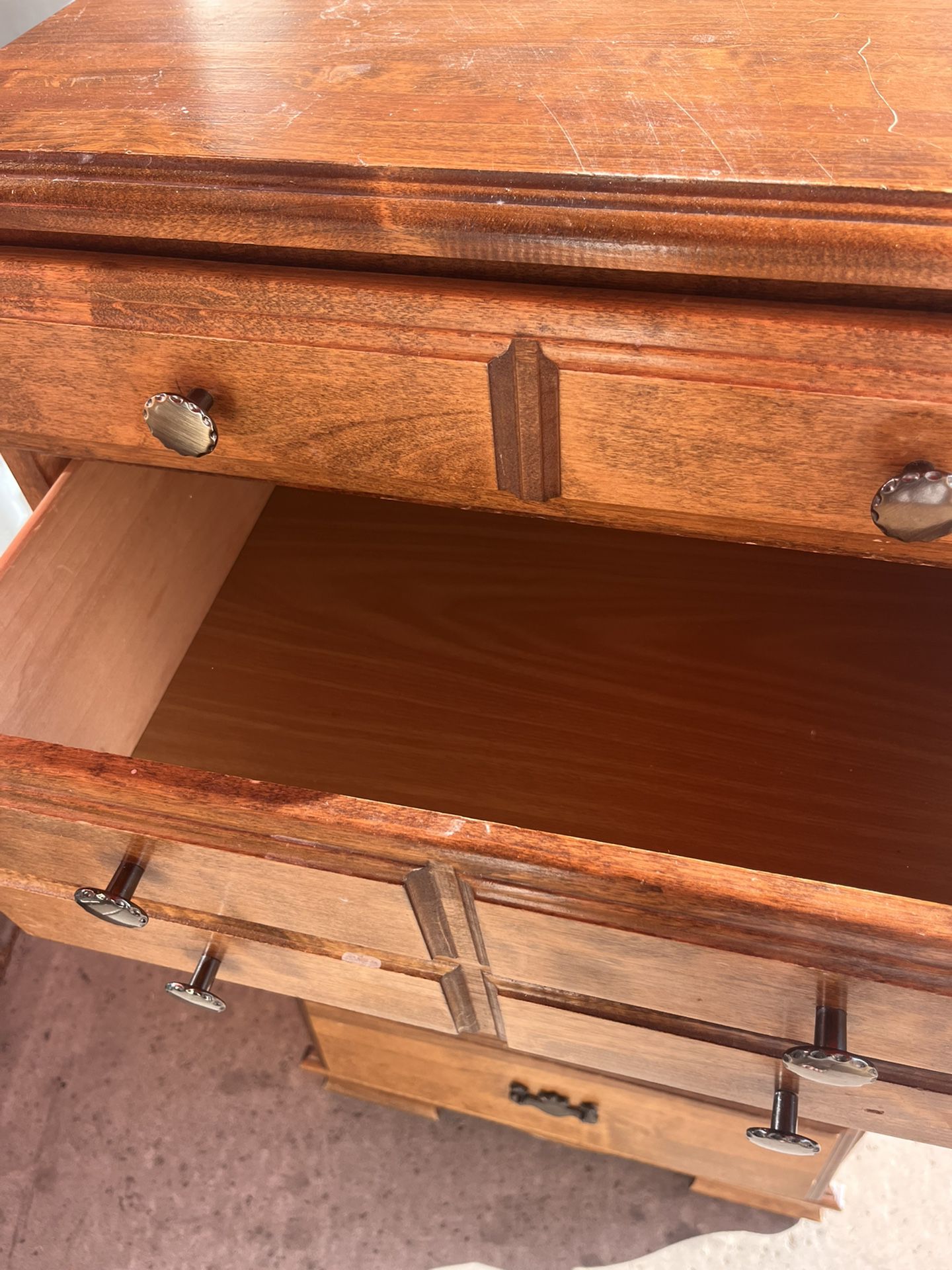 Vintage Wood Chest Dresser 