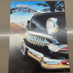 Metal Cali Car Sign - Santa  Monica