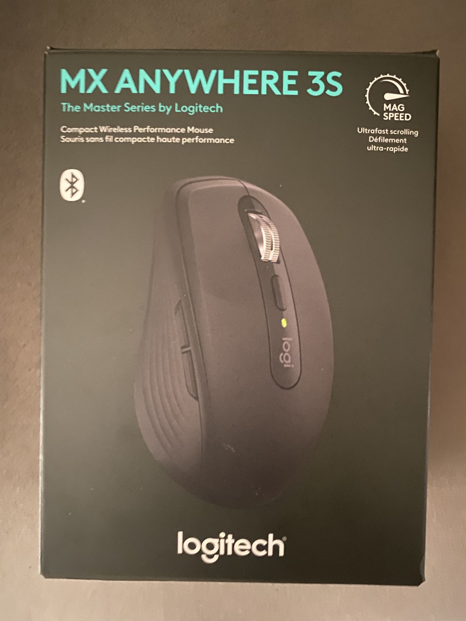 Logitech MX Anywhere 3S Compact Wireless Mouse, Fast Scrolling, 8K DPI Any-Surface Tracking, Quiet Clicks, Programmable Buttons, USB C, Bluetooth, Win