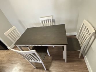 Dining Table Set with 4 Chairs