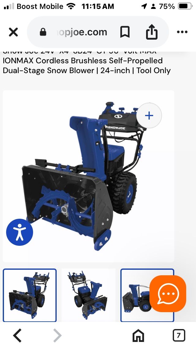 Snow Joe 96 V 24 In Snow Blower(tool Only)