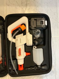 Cordless portable washer, 1200 PSI battery operated washer with brushless motor