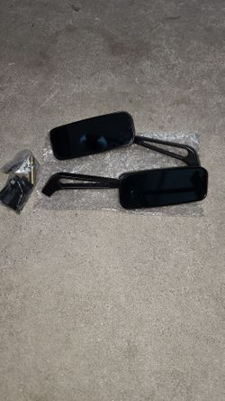  2 Sets of Black Motorcycle Mirrors 