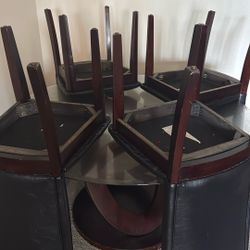 Dining Room Glass Table 4 Chairs