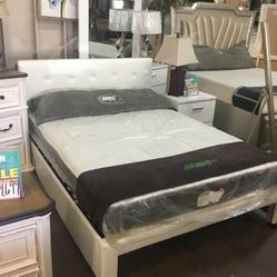 Queen Bedframe, Mirror, Nightstand, Dresser 