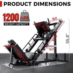 🥨RitFit Leg Press Hack Squat Machine, Professional Adjustable Leg Press Machine for Home Gym with Linear Bearing, Specialty Hack Squat Machine 