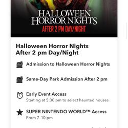 Horror Nights After 2pm 