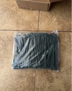 #14 x 7 Inch Deck Screws (215Pcs) 10lb. Exterior Wood Screws. Carbon Steel, Green, Flat Head, Rust Resistant epoxy Coated, with T30 Star Bit