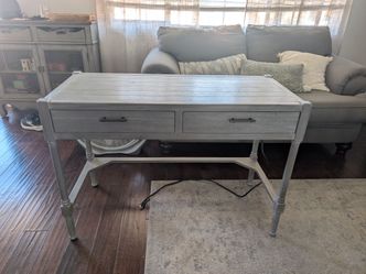 Desk with power outlet