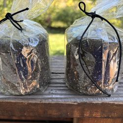 Pottery Barn NWOT Black Sparkle Halloween 3x3” Pillar Candles