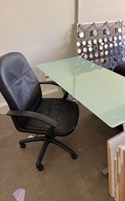Office Chair And Glass Table