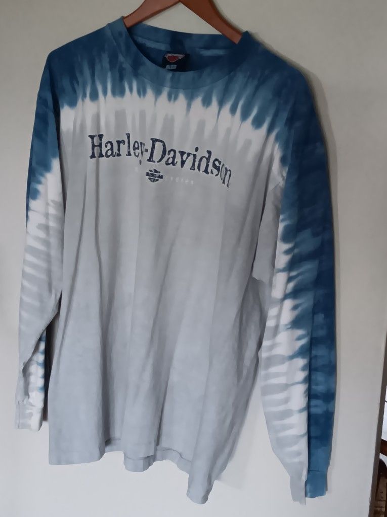 Vintage 90s Harley-Davidson Tye Dye Tshirt Size Large