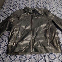 Men GUESS Leather Jacket 