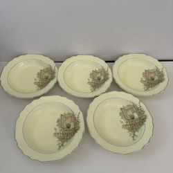 5 Lido W.S. George Canarytone Vegetable Serving Bowl Breakfast Nook 8"