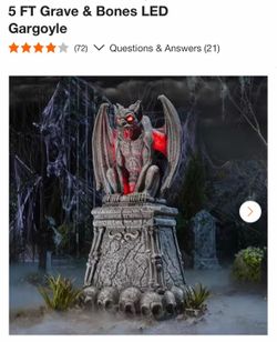 HD Grave & Bones 5 ft.LED Gargoyle
