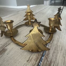 brass holiday candle holder