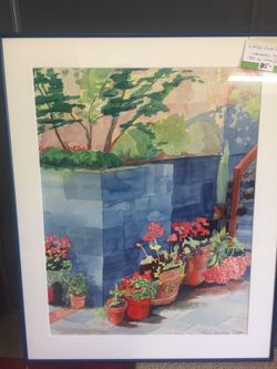 Framed water color painting