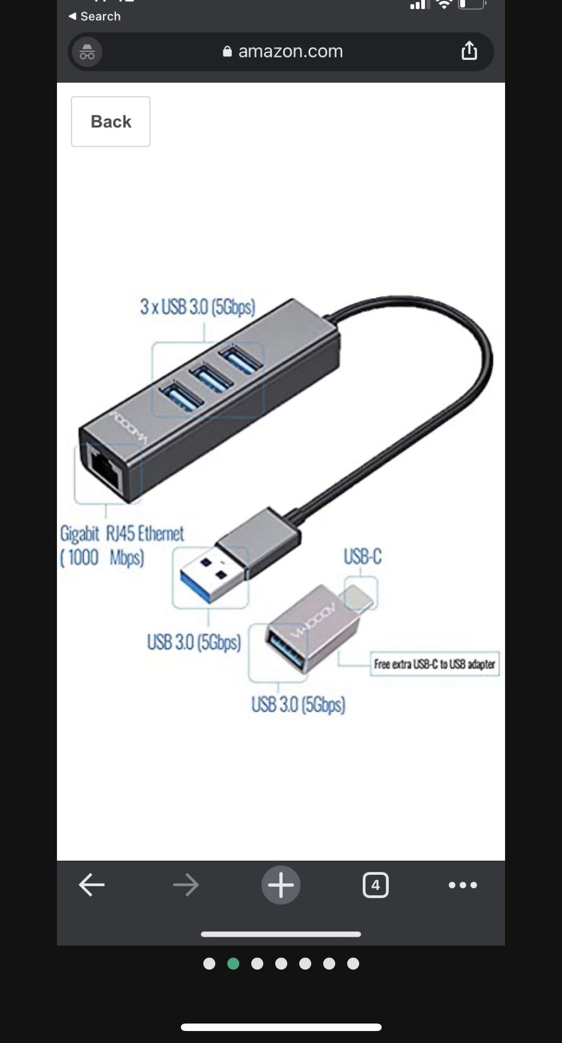 USB 3.0 Hub to Ethernet RJ45 LAN Adapter,ADOOMA Gigabit 1000Mbps USB C Ethernet Adapter for Chromebook,Tablets and Phones Grey