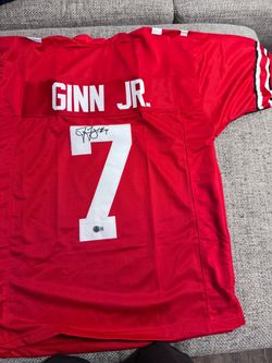 TED GINN JR. Signed Autograph Custom Jersey - Beckett Coa - Ohio State Buckeyes