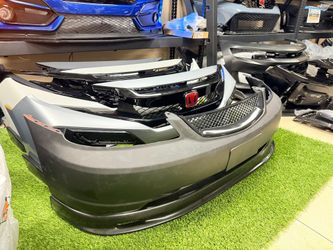 For 2001 2002 2003 Honda Civic Sedan/Coupe Front Bumper Cover Primed lip & grill
