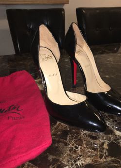 Christian Louboutin "Iriza Half-d'Orsay" Patent Leather Pumps