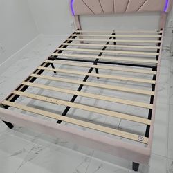 Queen Bed Frame With Led Light 