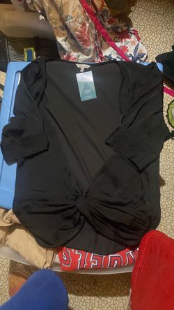 Naked Zebra Black Knot-Front Top Size L