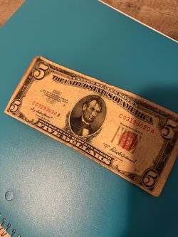 1953 Series A $5 Red Seal US Note