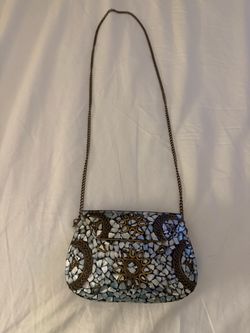 Mother of Pearl Mosaic Shoulder Bag