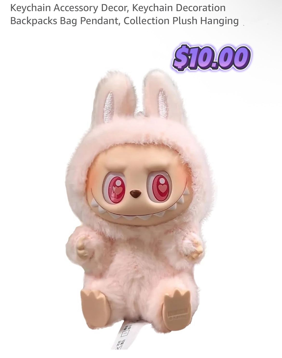 Keychain Accessory Decor, Keychain Decoration Backpacks Bag Pendant, Collection Plush Hanging