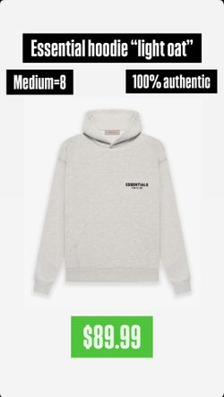 Essential Hoodie Light Oat Authentic Medium 