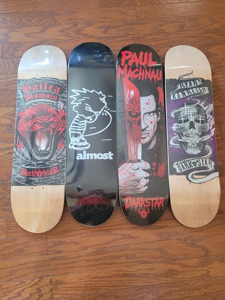 4 Vintage NOS Rare Darkstar Skateboards and Almost, Only $240!! Skateboard
