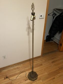 Vintage Antique Brass Floor Lamp