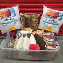 Mixed Lot Of (18) Decorative Indoor And Outdoor Pillows 