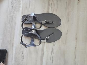 Women's gray size 7 coach sandals