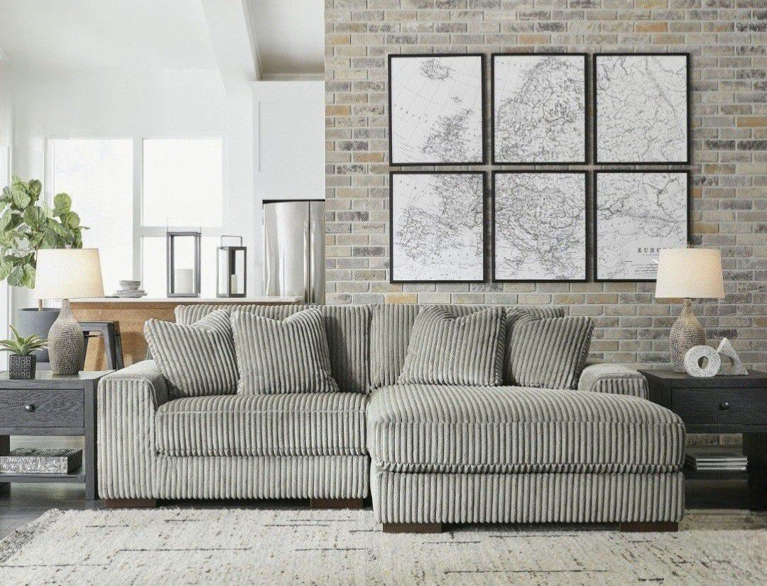 40% SALE Two Piece Fabric, Very Comfortable Sectional