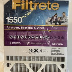 NEW 3M Filtrete 1550 HVAC Furnace Filter (16x20x4)