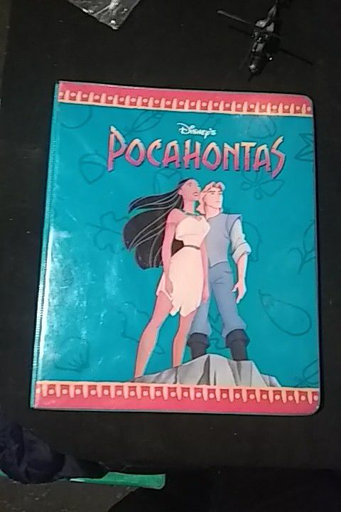 Pocahontas binder with story pictures inside