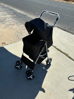 Black Pet Stroller with Canopy