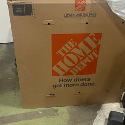 Extra large TV box 80 inches max by 47" x 6" all packing materials included.