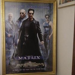 MATRIX  KEANU REEVES  PROFESSIONALLY FRAMED MOVIE POSTER